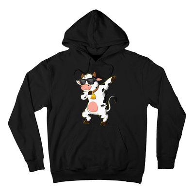 Dabbing Cow Wearing Sunglasses Dab Dance Kids Hoodie