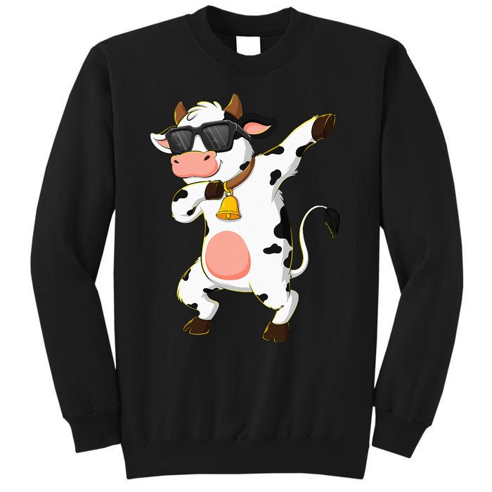 Dabbing Cow Wearing Sunglasses Dab Dance Kids Sweatshirt