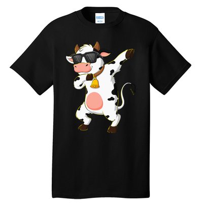 Dabbing Cow Wearing Sunglasses Dab Dance Kids Tall T-Shirt