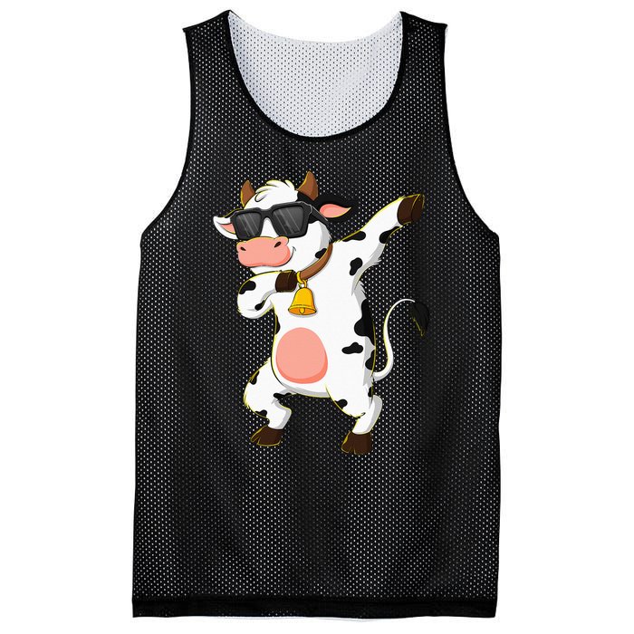 Dabbing Cow Wearing Sunglasses Dab Dance Kids Mesh Reversible Basketball Jersey Tank