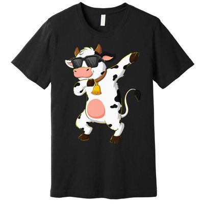 Dabbing Cow Wearing Sunglasses Dab Dance Kids Premium T-Shirt