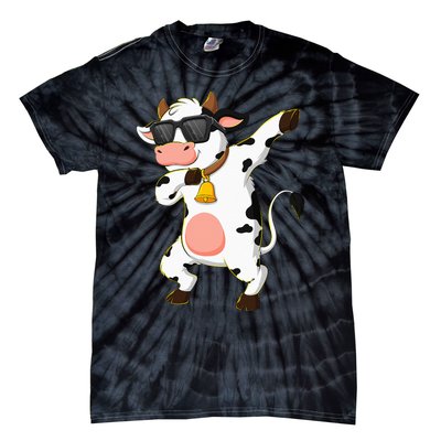 Dabbing Cow Wearing Sunglasses Dab Dance Kids Tie-Dye T-Shirt