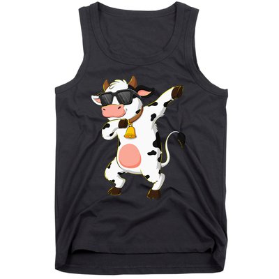 Dabbing Cow Wearing Sunglasses Dab Dance Kids Tank Top