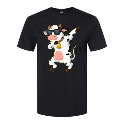 Dabbing Cow Wearing Sunglasses Dab Dance Kids Softstyle CVC T-Shirt