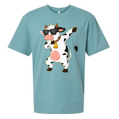 Dabbing Cow Wearing Sunglasses Dab Dance Kids Sueded Cloud Jersey T-Shirt