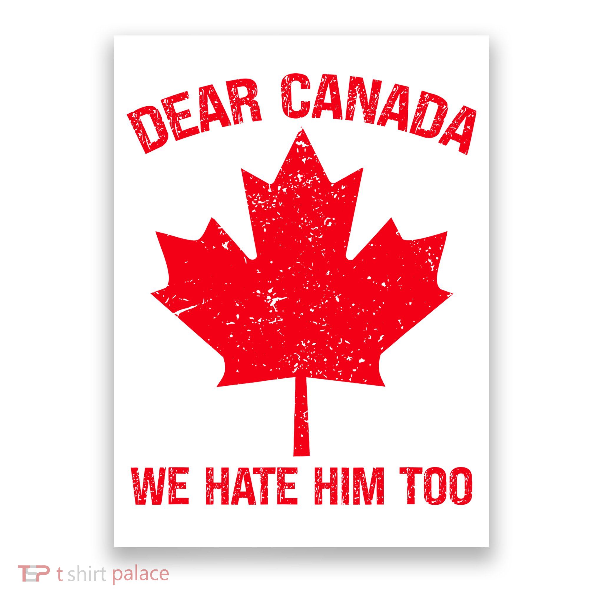 Dear Canada We Hate Him Too Poster