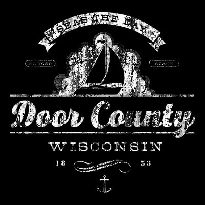 Door County Wi Sailboat Vintage Nautical T-Shirt