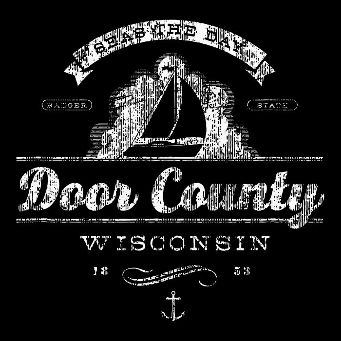 Door County Wi Sailboat Vintage Nautical Womens Tank Top