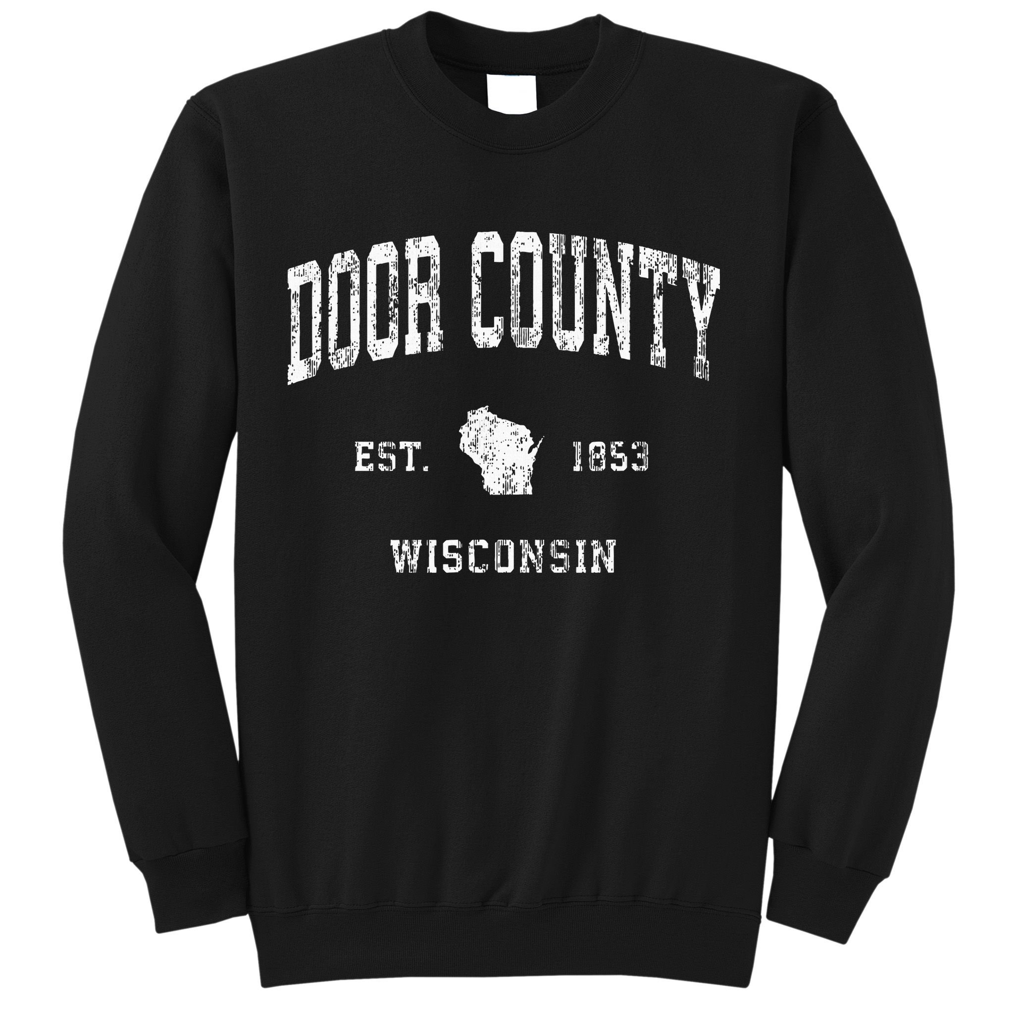 Door County Wisconsin Wi Vintage Athletic Sports Design Sweatshirt