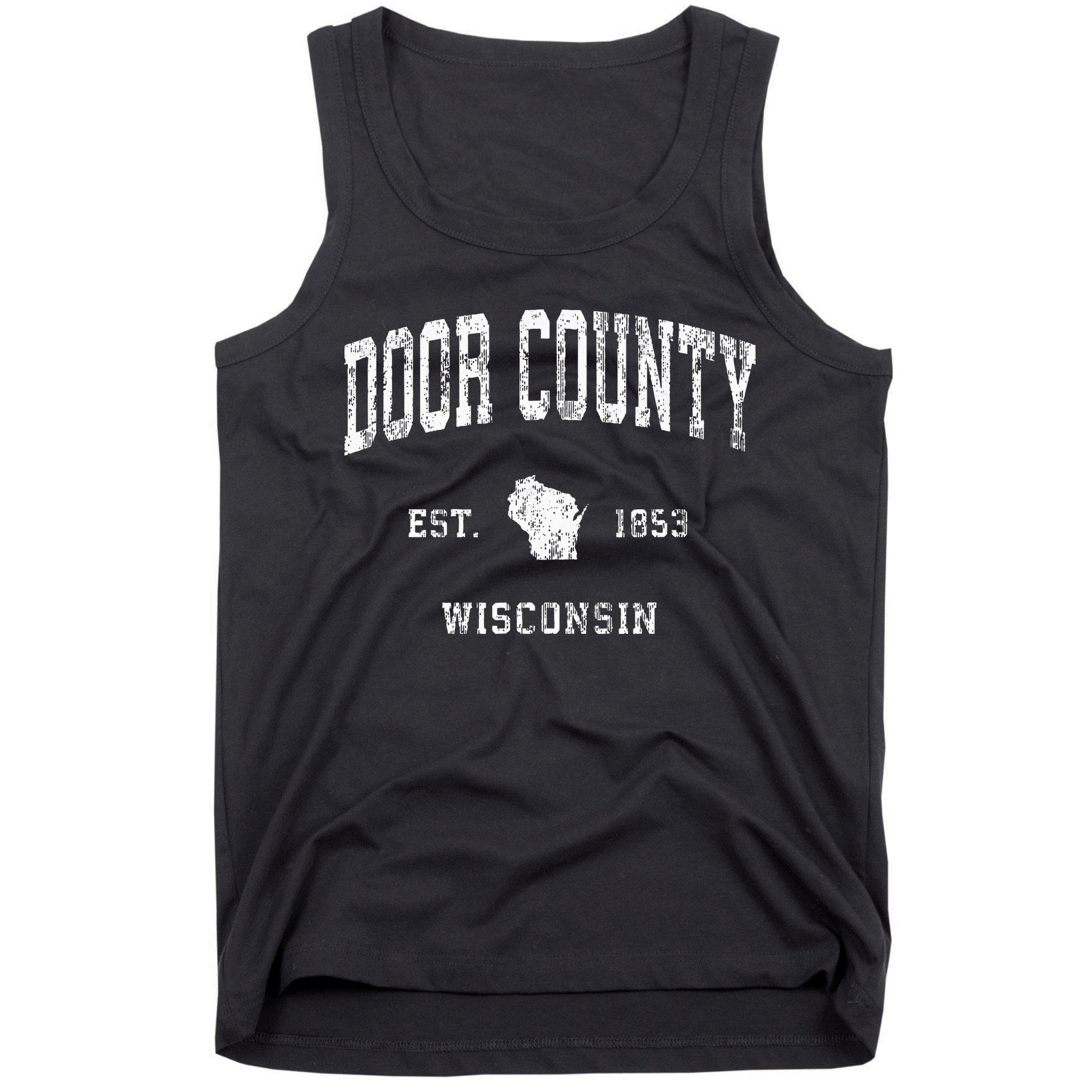 Door County Wisconsin Wi Vintage Athletic Sports Design Tank Top