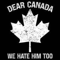 Dear Canada We Hate Him Too Political Protest - Red Impact Tech Backpack