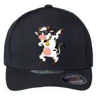 Dabbing Cow Wearing Sunglasses Dab Dance Flexfit Unipanel Trucker Cap