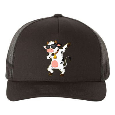 Dabbing Cow Wearing Sunglasses Dab Dance Yupoong Adult 5-Panel Trucker Hat