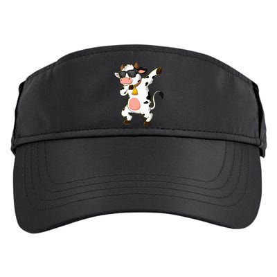 Dabbing Cow Wearing Sunglasses Dab Dance Adult Drive Performance Visor