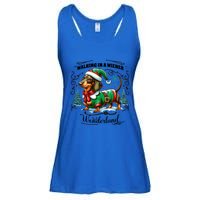 Dachshund Christmas Walking In A Wiener Wonderland Cute Dog Gift Ladies Essential Flowy Tank