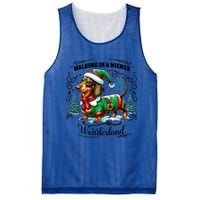 Dachshund Christmas Walking In A Wiener Wonderland Cute Dog Gift Mesh Reversible Basketball Jersey Tank