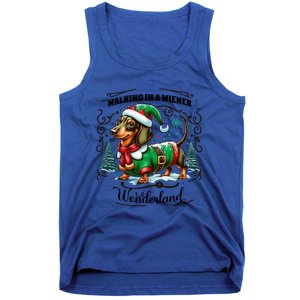 Dachshund Christmas Walking In A Wiener Wonderland Cute Dog Gift Tank Top