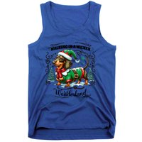 Dachshund Christmas Walking In A Wiener Wonderland Cute Dog Gift Tank Top