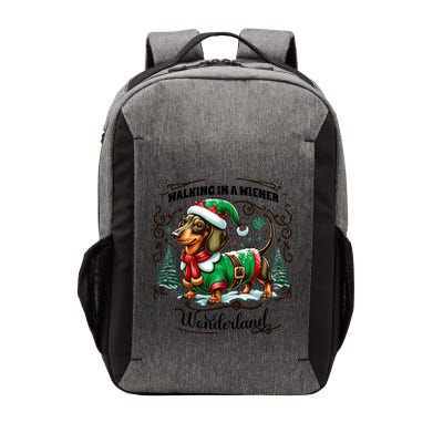 Dachshund Christmas Walking In A Wiener Wonderland Cute Dog Gift Vector Backpack