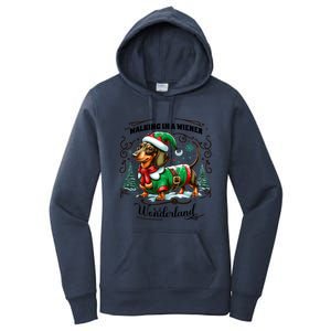 Dachshund Christmas Walking In A Wiener Wonderland Cute Dog Gift Women's Pullover Hoodie