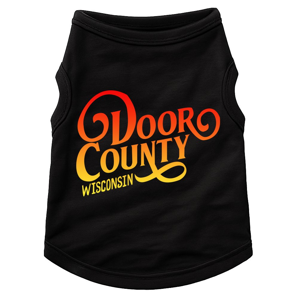 Door County Wisconsin Tourist Design Adults And Kids Souvenir Gift Doggie Tank