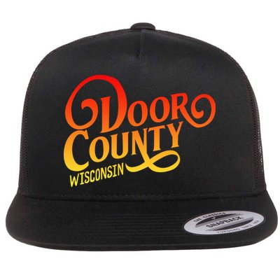 Door County Wisconsin Tourist Design Adults And Kids Souvenir Gift Flatbill Hat