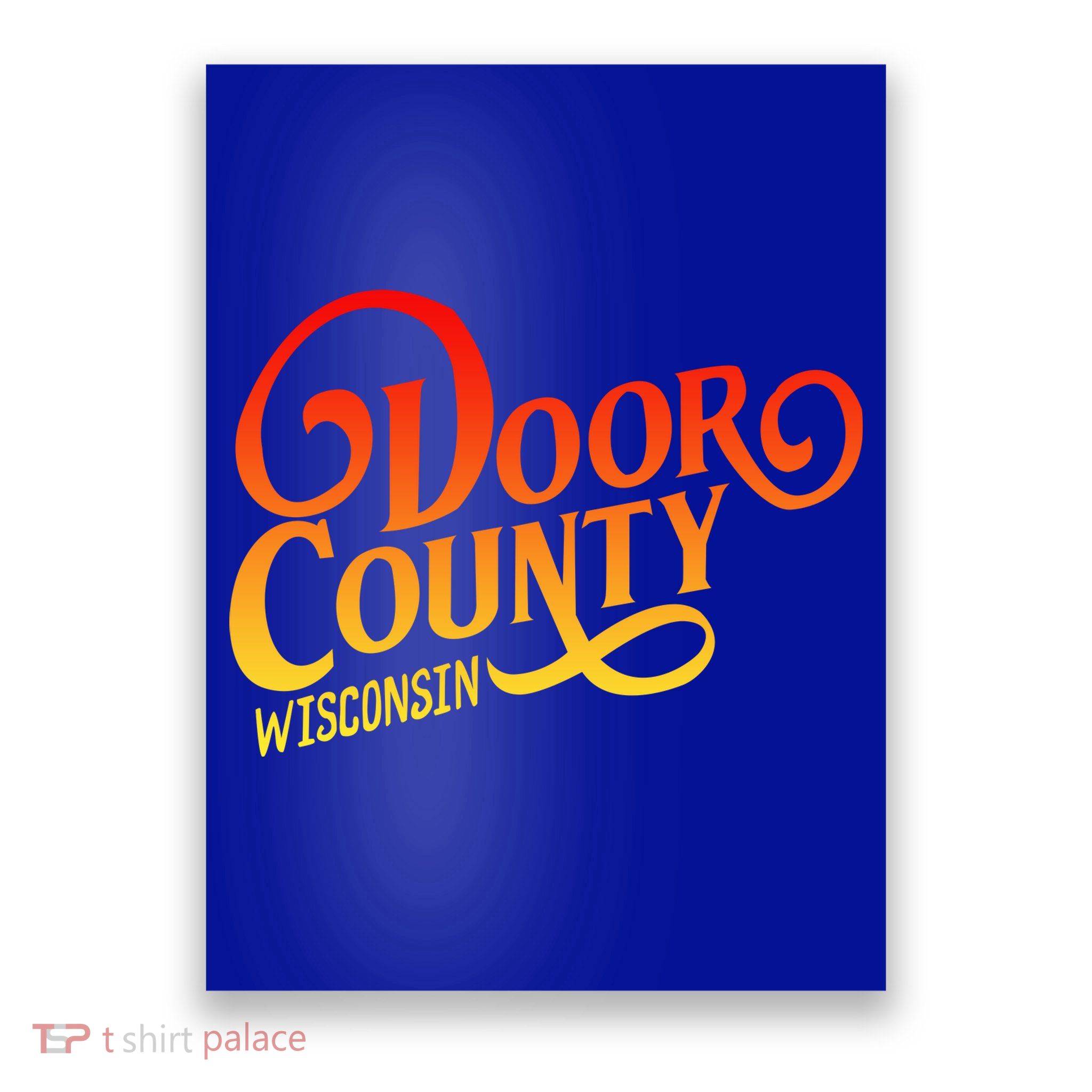 Door County Wisconsin Tourist Design Adults And Kids Souvenir Gift Poster