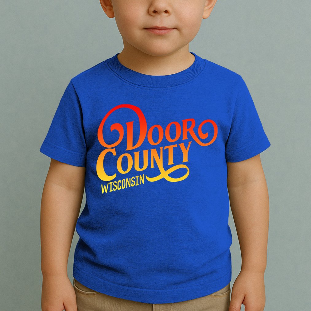 Door County Wisconsin Tourist Design Adults And Kids Souvenir Gift Toddler T-Shirt