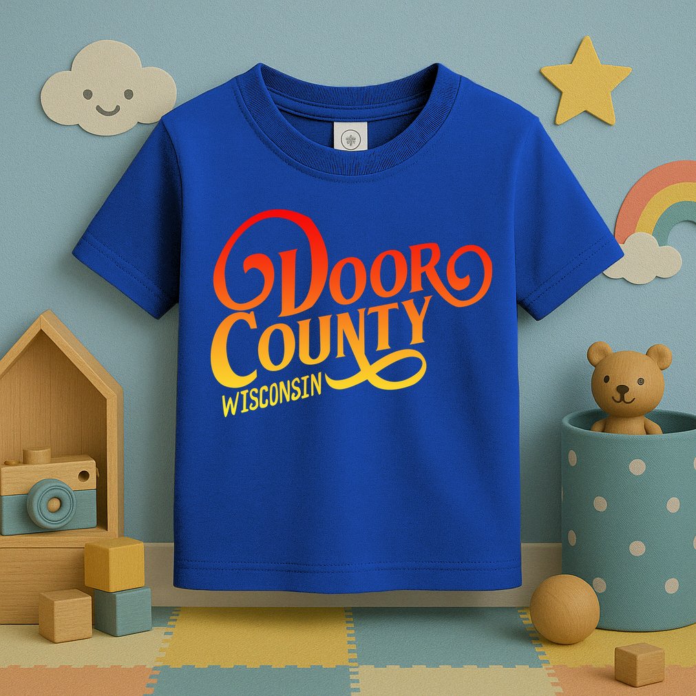 Door County Wisconsin Tourist Design Adults And Kids Souvenir Gift Toddler T-Shirt
