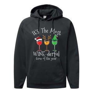 Drunk Christmas Wine Xmas Alcohol Funny Gift Performance Fleece Hoodie