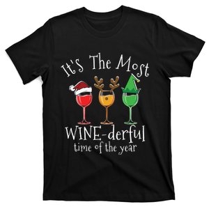 Drunk Christmas Wine Xmas Alcohol Funny Gift T-Shirt