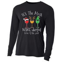 Drunk Christmas Wine Xmas Alcohol Funny Gift Cooling Performance Long Sleeve Crew