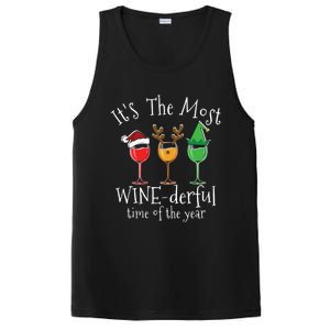 Drunk Christmas Wine Xmas Alcohol Funny Gift PosiCharge Competitor Tank