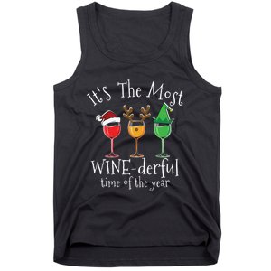 Drunk Christmas Wine Xmas Alcohol Funny Gift Tank Top