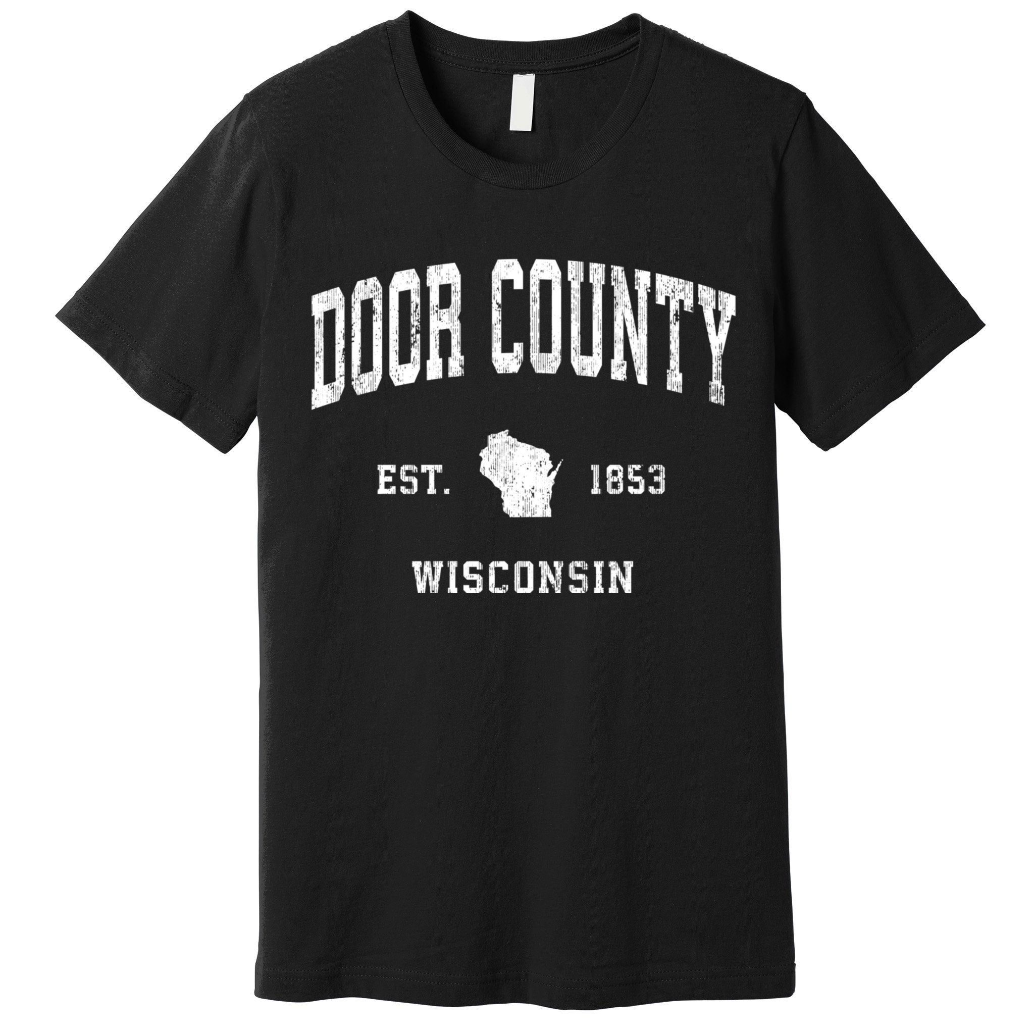 Door County Wisconsin Wi Vintage Athletic Premium T-Shirt