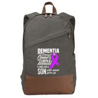 Doesn't Come With A Ual Son Detia Awareness Funny Gift Cotton Canvas Backpack