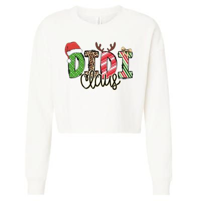 Didi Claus Xmas Happy Family New Santa Claus Christmas  Cropped Pullover Crew