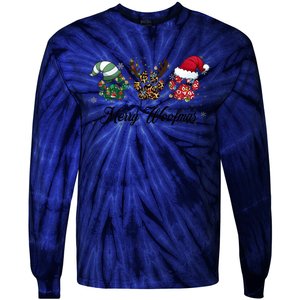 Dog Christmas Xmas Holiday Season Dog Lover Tie-Dye Long Sleeve Shirt