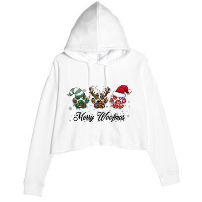 Dog Christmas Xmas Holiday Season Dog Lover Crop Fleece Hoodie