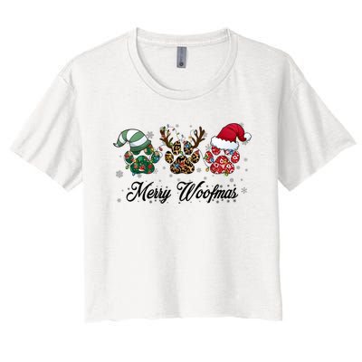 Dog Christmas Xmas Holiday Season Dog Lover Women's Crop Top Tee