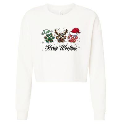 Dog Christmas Xmas Holiday Season Dog Lover Cropped Pullover Crew