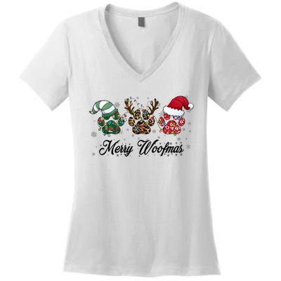 Dog Christmas Xmas Holiday Season Dog Lover Women's V-Neck T-Shirt