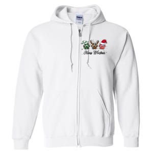 Dog Christmas Xmas Holiday Season Dog Lover Full Zip Hoodie