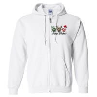 Dog Christmas Xmas Holiday Season Dog Lover Full Zip Hoodie