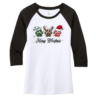 Dog Christmas Xmas Holiday Season Dog Lover Women's Tri-Blend 3/4-Sleeve Raglan Shirt