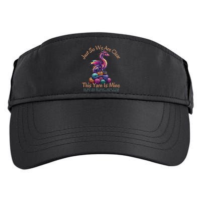 Dragon Colorful Yarn Eggs Just So We Are Clear Yarn Is Mine Gift Adult Drive Performance Visor