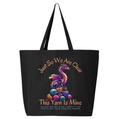 Dragon Colorful Yarn Eggs Just So We Are Clear Yarn Is Mine Gift 25L Jumbo Tote