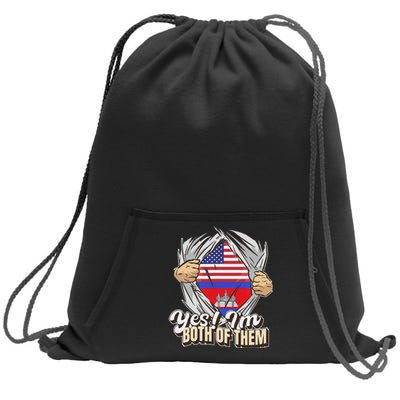 Dual Citizenship Yes IM Both Of Them Cambodia Sweatshirt Cinch Pack Bag