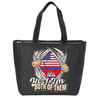 Dual Citizenship Yes IM Both Of Them Cambodia Zip Tote Bag