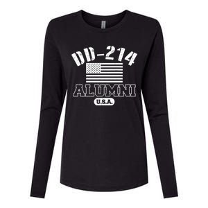 DD 214 Alumni USA Womens Cotton Relaxed Long Sleeve T-Shirt